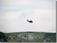 5565 Chinook Helicopters at Old Faithful Yellowstone National Park