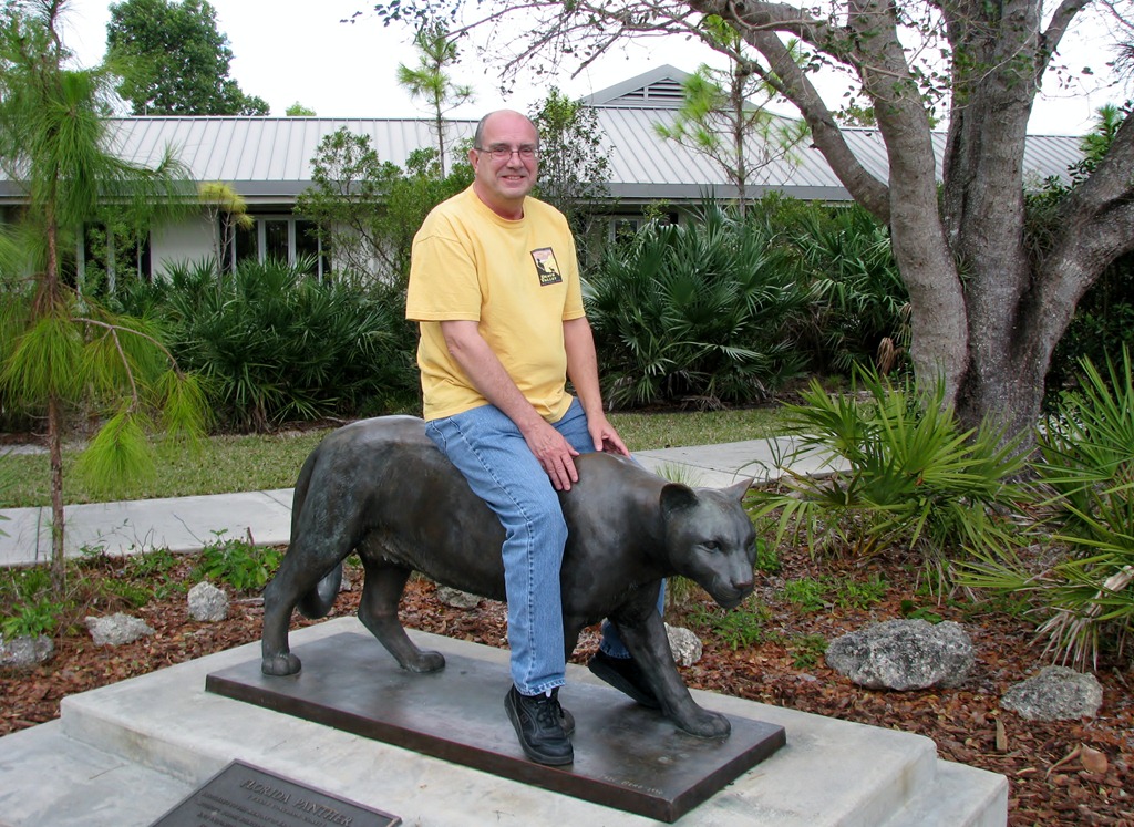 [7383 Everglades National Park FL- Ernest F. Coe Visitor Center - Bill & Florida Panther statue[3].jpg]