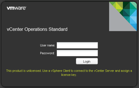 This product is unlicensed. Use a vSphere Client to connect to the vCenter Server and assign a license key.