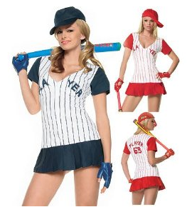 Homerun Hitter - Women's Sexy Baseball Player Costume Lingerie Outfit