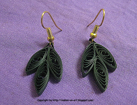 Quilled-leaf-earrings