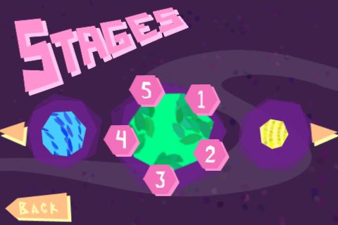 關卡是以星球來劃分的，相當符合外星貓落難的主題