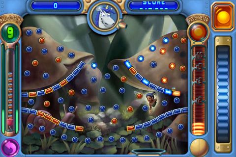 利用遊戲介面最右方的滾輪或直接點觸彈珠檯來調整準心 利用遊戲介面最右方的滾輪或直接點觸彈珠檯來調整準心