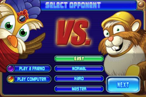 對戰模式中同樣可以從已通過的關卡中自由選擇,可以和好友或電腦進行雙人對決 對戰模式中同樣可以從已通過的關卡中自由選擇,可以和好友或電腦進行雙人對決