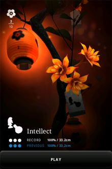 燈籠就像通關入口，收集燈籠上標記所需的花朵數即可點亮燈籠、開啟之後的關卡