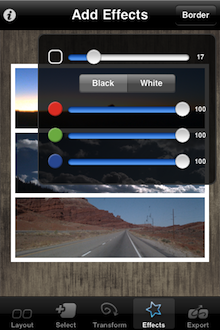 Border的功能使用者可以藉由此功能來修改邊框粗細以及顏色。