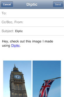 在螢幕畫面的上方可以看到有To Photos 與To Email兩個選項。