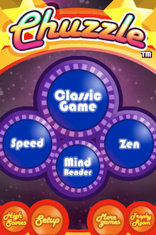 Chuzzle一共有Classic、Speed、Zen以及Mind Binder四種遊戲模式可選擇