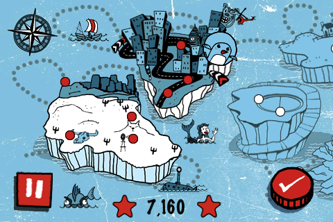 單人遊玩的冒險模式目標是旅行Pictureka世界，到各地完成綠卡任務