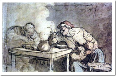 Honoré Daumier (1808-1879), La Soupe. Gravura. Museu do Louvre.