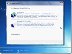 5 - Tipo de instalacion Windows 7