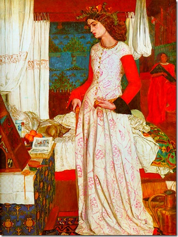 William Morris (1834-1896) La reina Ginebra. Óleo sobre lienzo, 1857 Tate Gallery, Londres