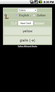 Lastest Italian - English Flash Cards APK