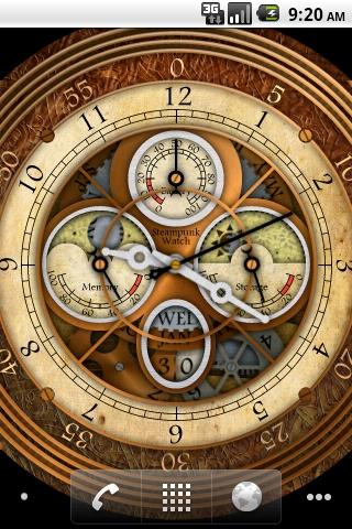 Android application Steampunk Watch Wallpaper 2 screenshort