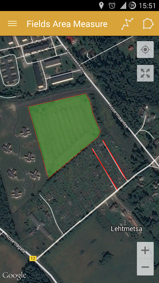 GPS Fields Area Measure screenshot