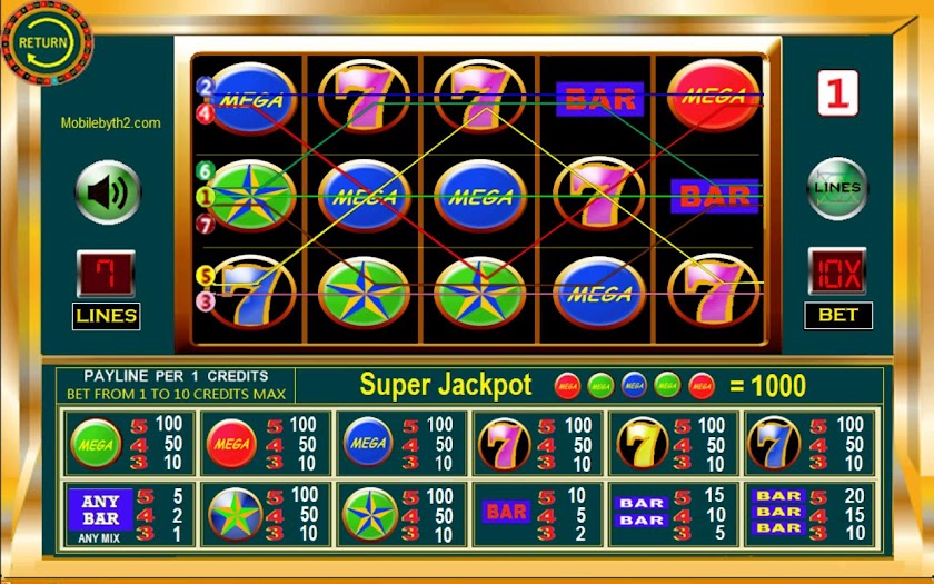 Sevens Slot Machine Screen 2