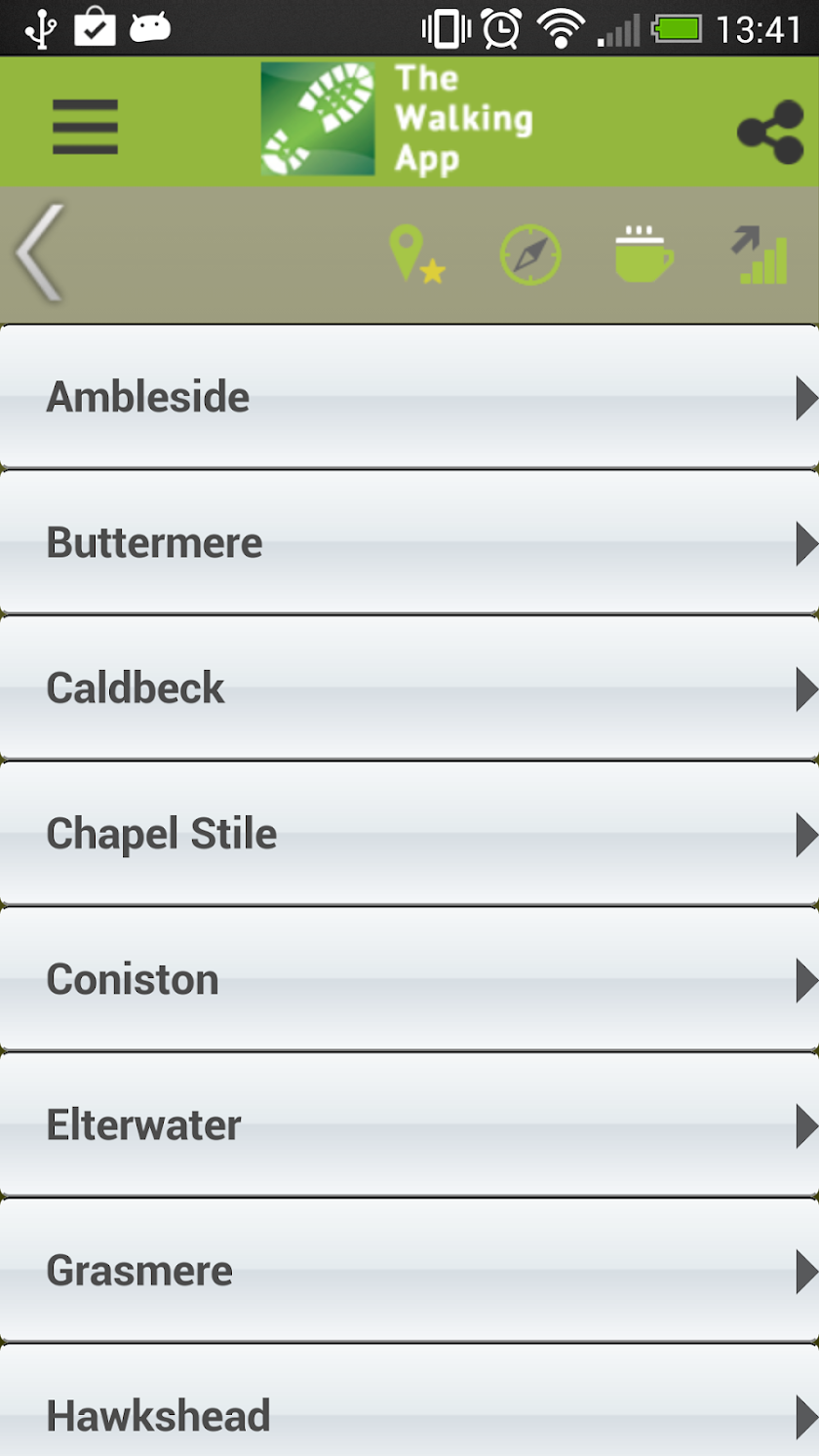 The Walking App Screen 1