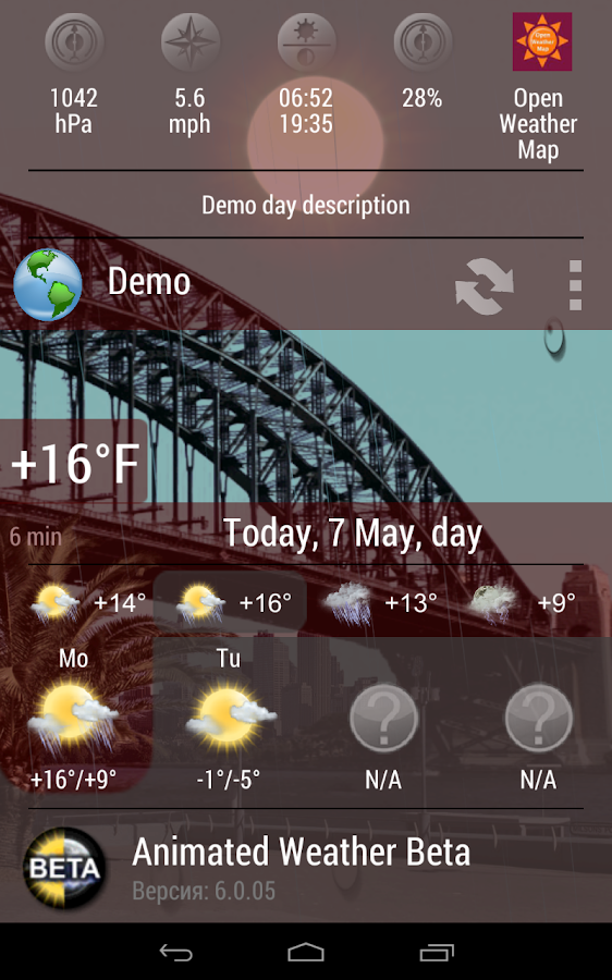 Animated Weather Widget&Clock-screenshot