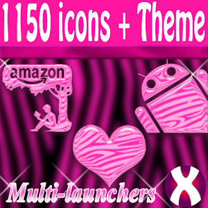 Pink Zebra theme and icon pack