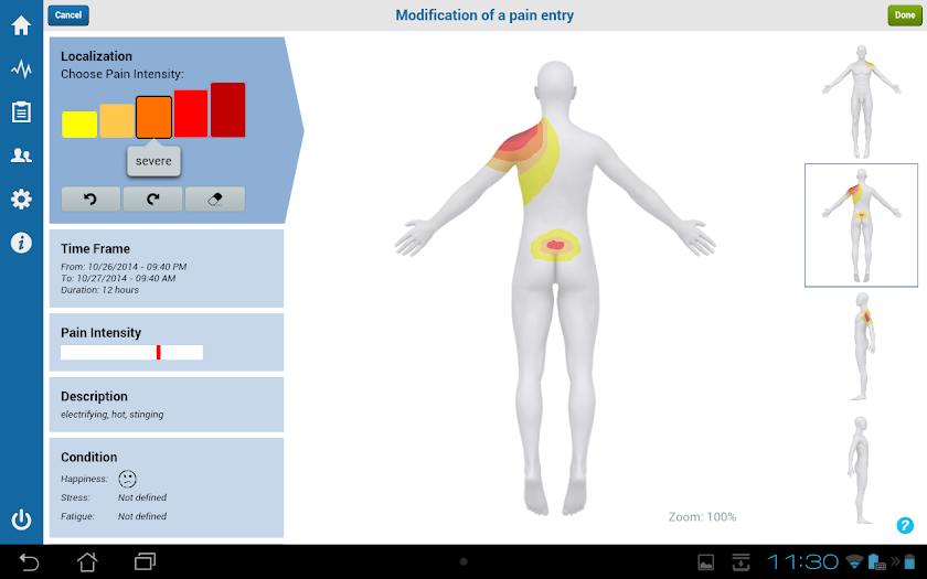 Pain Diary - CatchMyPain PRO Screen 1
