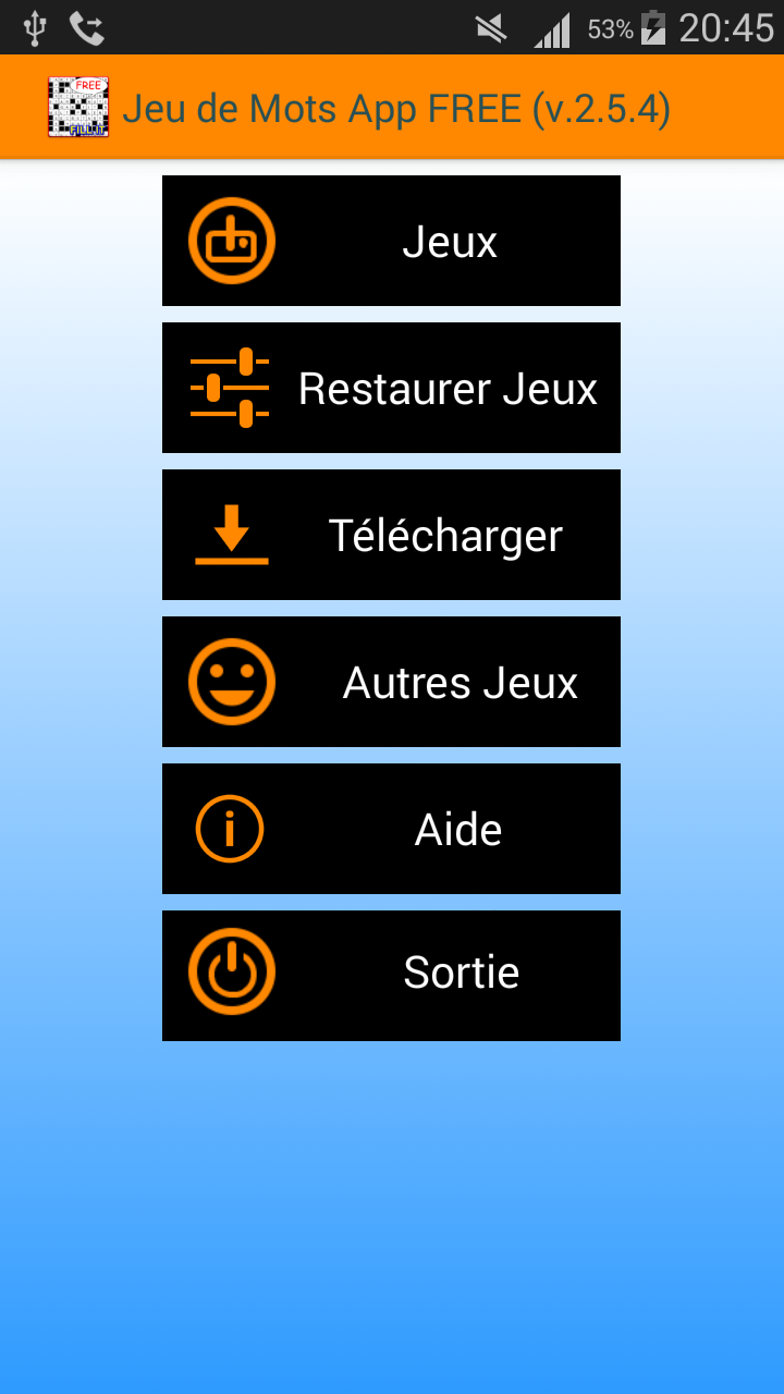 Android application Fill it in puzzles Word Games screenshort