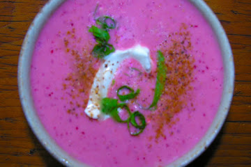 Chilled cherry summer soup