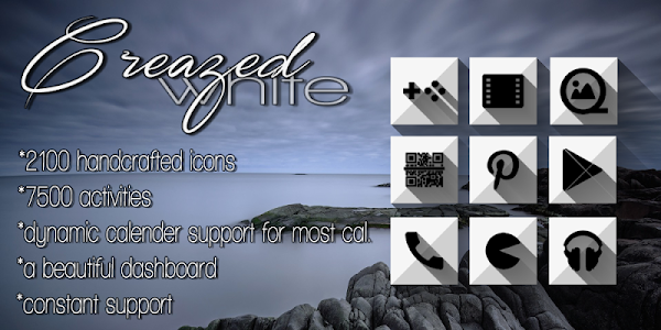 Screenshot creazed white - icon pack v1.0.0