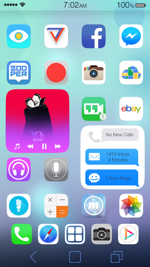 Ultimate iOS8 Launcher Theme - screenshot