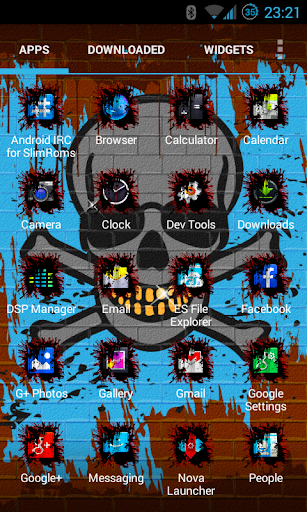 【免費個人化App】Skull Grunge HD Icon Pack-APP點子