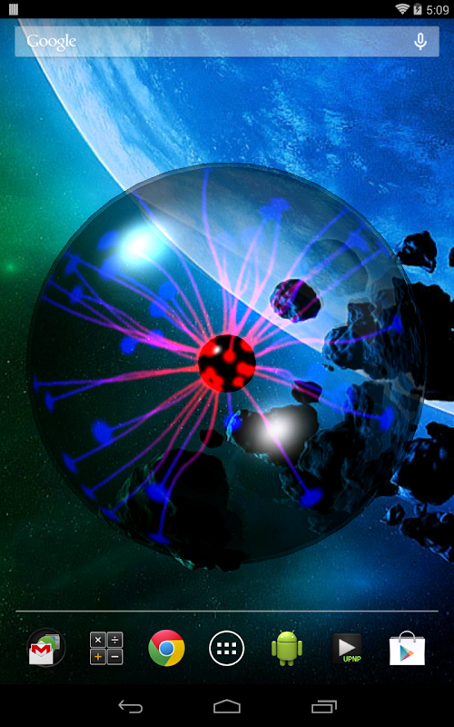 Android application Plasma Orb Live Wallpaper screenshort