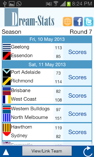 Dream-Stats Live AFL Scores