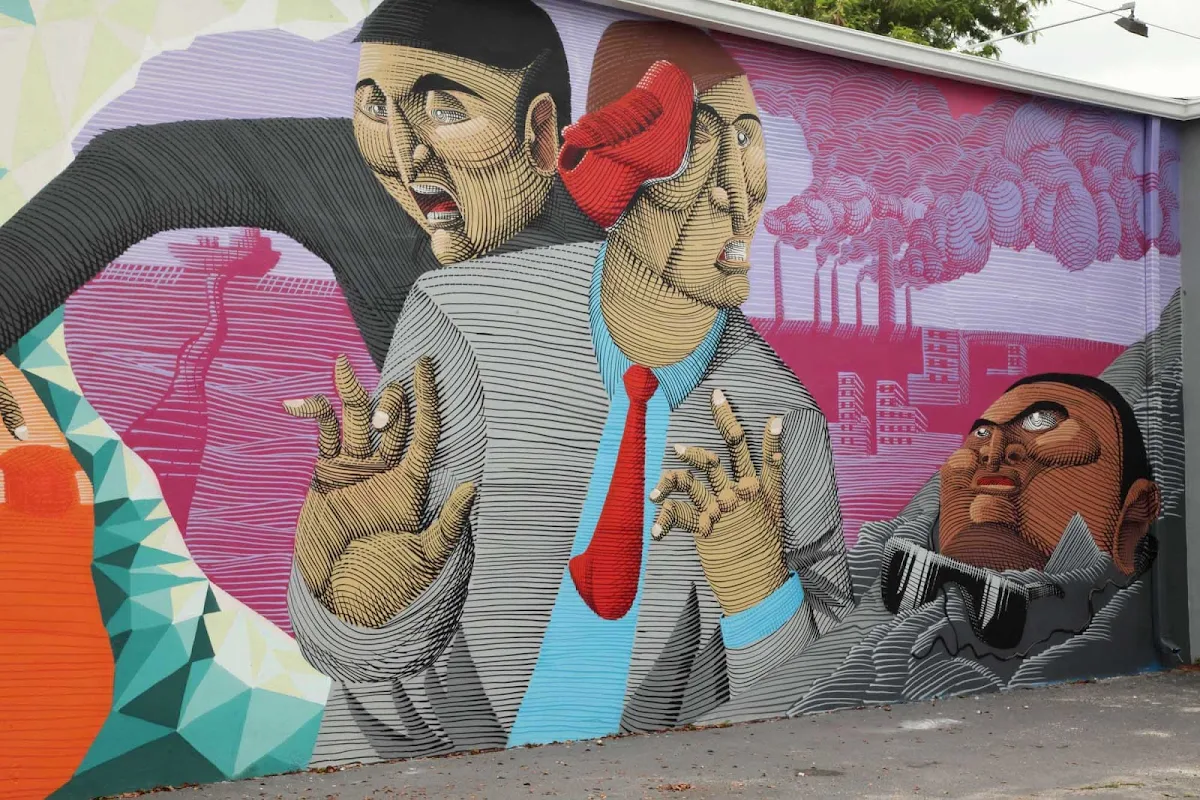 Miami-Wynwood-Walls-Mural - A mural in the Wynwood Art District in Miami.