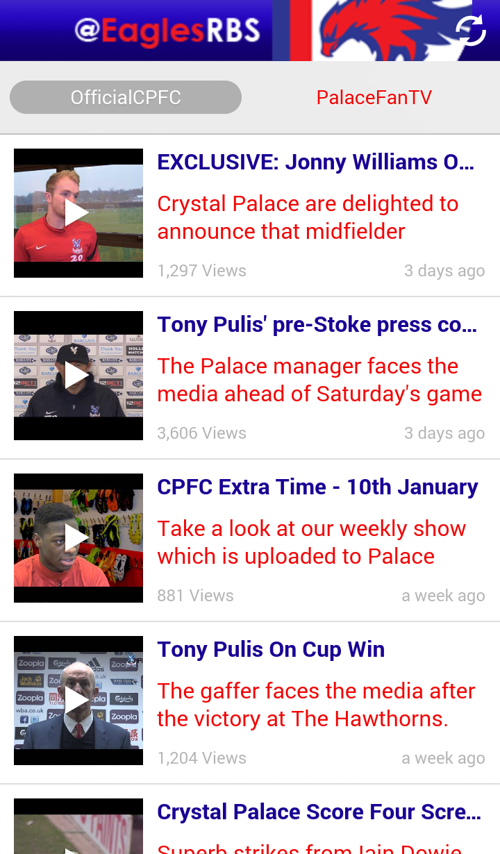 EaglesRBS CPFC: Crystal Palace Screen 3