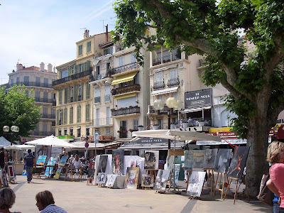Art in the Park in Cannes in the south of France.