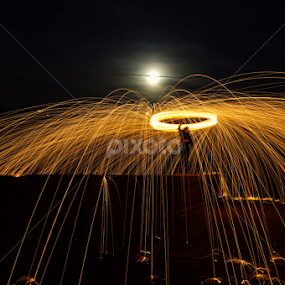 Under the Full Moon by Brad Maberto - Abstract Light Painting