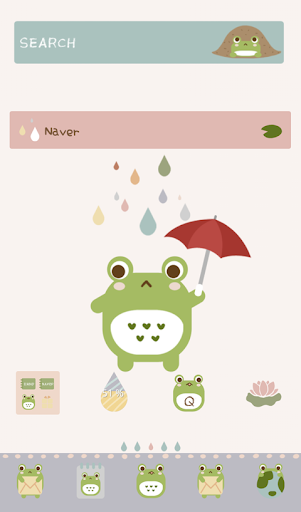 Frog in the rain dodol theme