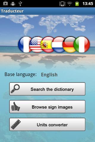 Divers Translator Screen 1