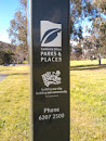 Canberra Urban Parks and Places Sign Black Mountain Peninsula