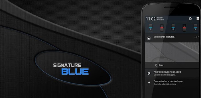 free download android full pro mediafire qvga tablet Signature Blue Theme (CM/AOKP) APK v5 armv6 apps themes games application