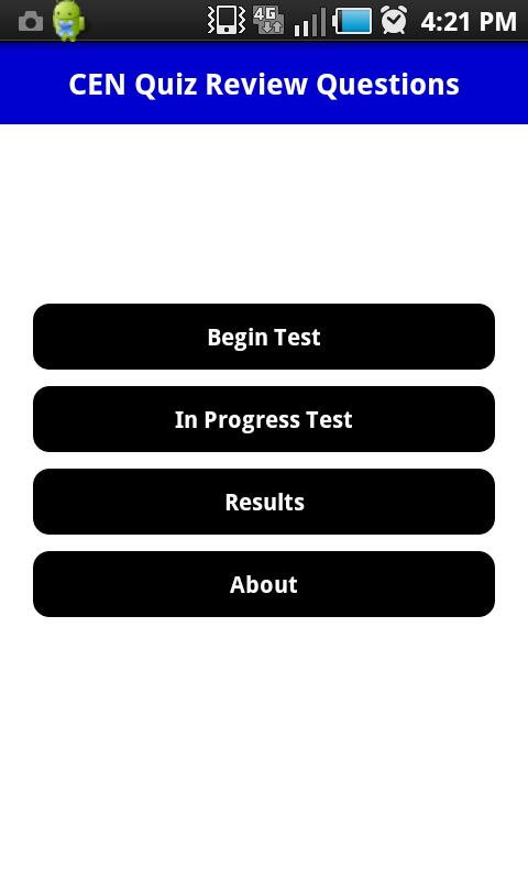 Android application CEN Practice Quiz screenshort