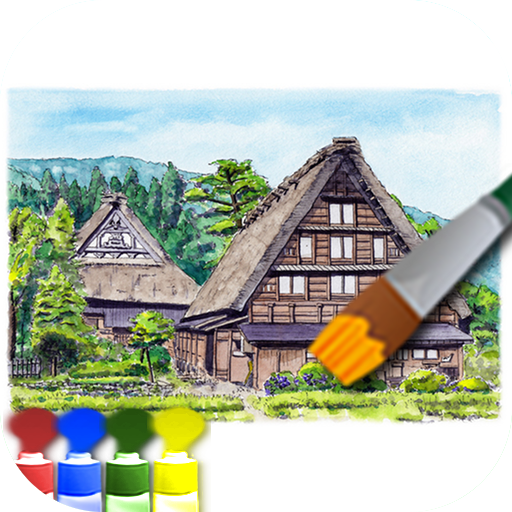 Coloring adult(JapanLandscape) 工具 App LOGO-APP開箱王