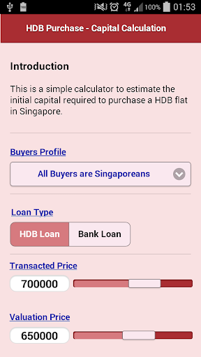 HDB Capital Calculator