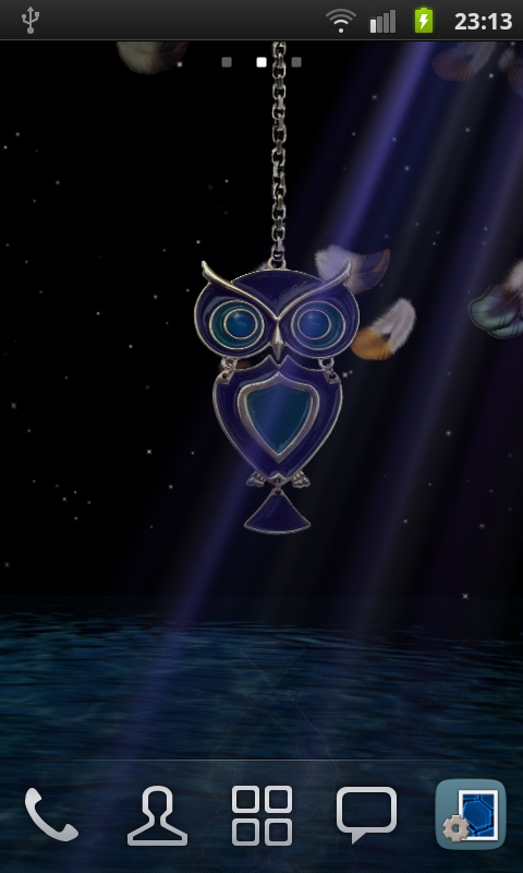 3D Owl Pendant Live Wallpaper Screen 3