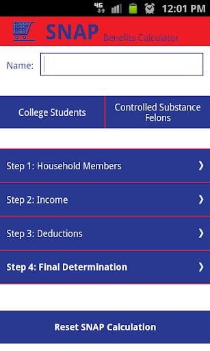 SNAP Food Stamp Calculator