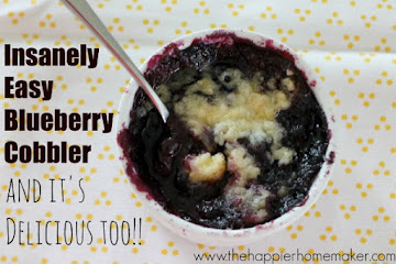 Single Serve Blueberry Cobbler