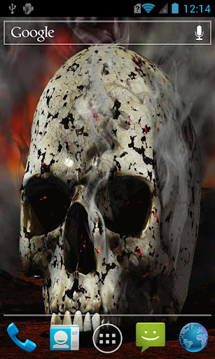 Smoldering skull live paper