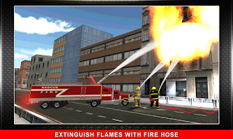 Screenshot 1 for 911 Rescue Fire Truck 3D Sim 1.0.5 FULL APK + MOD Unlocked