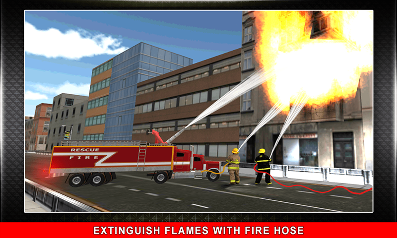   911 Fire Rescue Truck 3D Sim: captura de tela 