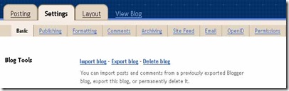Blogger export