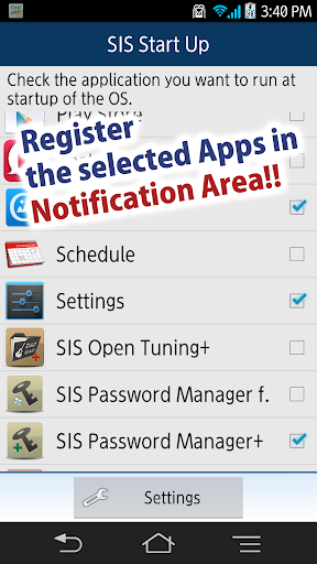 SIS Start Up Notification